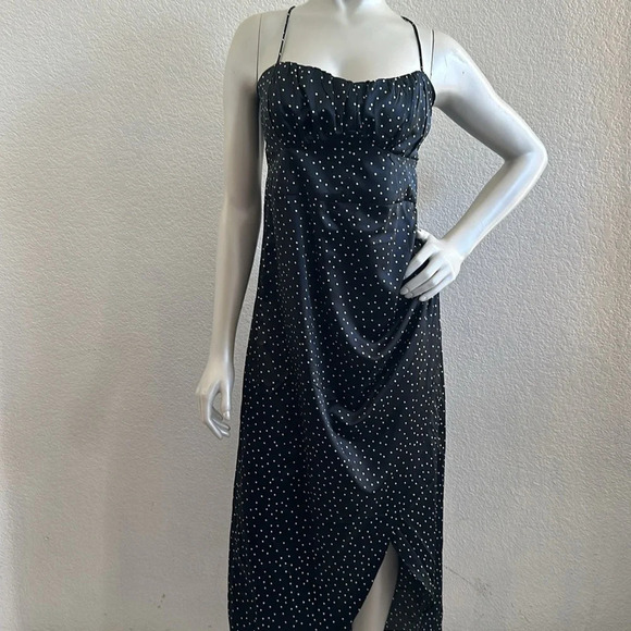 NWT Zara dotted Satin effect corset dress Size Large - Picture 6 of 9